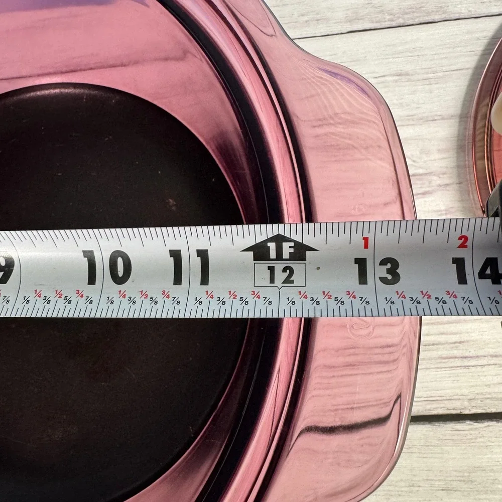 VTG Corning Visions Dutch Oven 5L Cranberry Glass Pyrex Lid Retro 90s